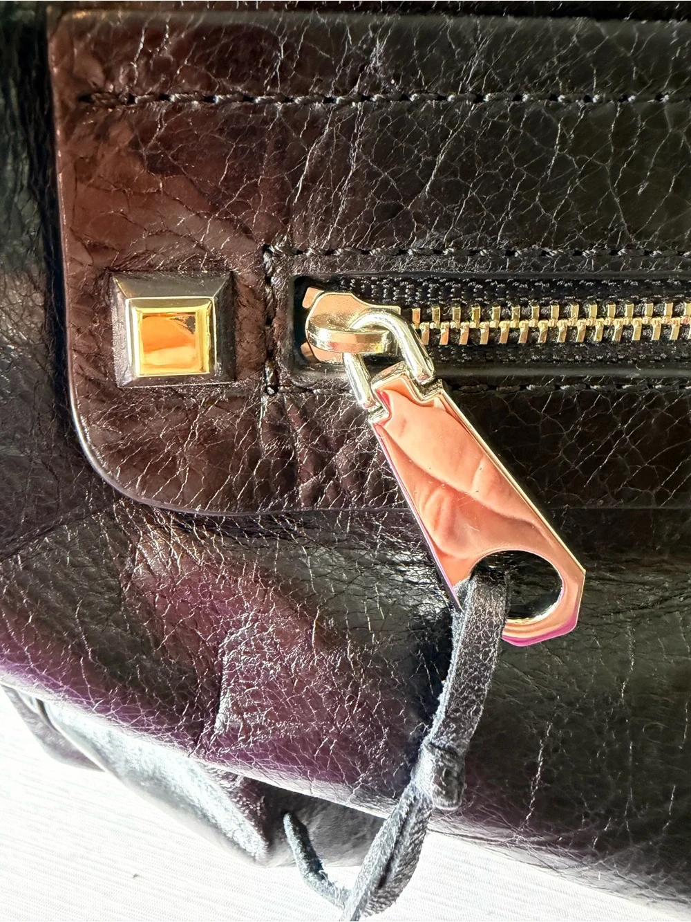 REBECCA MINKOFF Regan Large Leather Hobo Shoulder Bag Adjustable Strap